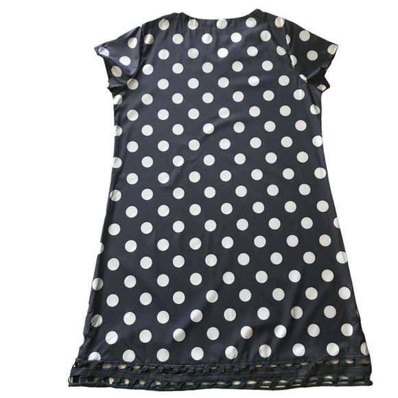 MISSLOOK Plus Size Dress Slip On Shift Style Short Sleeve Gray & White Size 3X - Picture 4 of 5